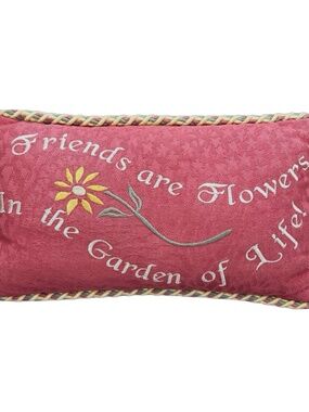 Vintage Embroidered Inspirational Pillow 12.5”x 7” Country Rustic Home Decor